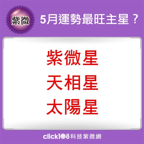 紫微5月運勢搶先看，哪些主星精力充沛好運接著來？