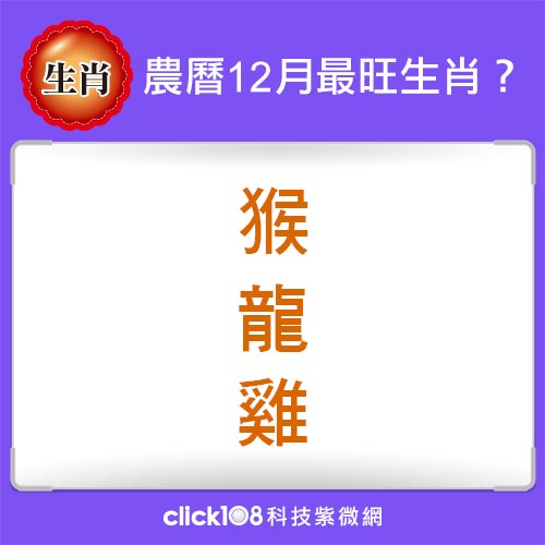 12生肖農曆12月運勢