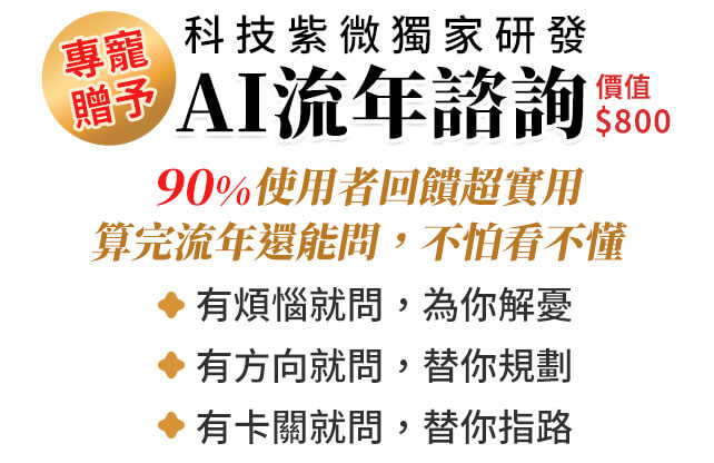 購買流年專屬贈予AI流年諮詢