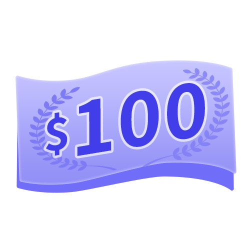 恭喜獲得算命金100元